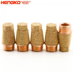 優先供應耐高溫鉑螺紋錐形HBSL-B 燒結銅氣動排氣消聲器